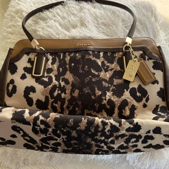Coach Madison Kimberly Ocelot Print Fabric and Leather - Picture 12 of 13